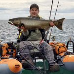Adrian Uturas of Kitchener caught this 22-pound Chinook salmon using a Rapala Husky Jerk on Lake Ontario near Oshawa.
