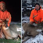 Jessica Ladly of Collingwood harvested an eight-point buck, her first deer, the day before her brother Mark Oostdam harvested a nine-point buck.