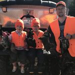 Remi Levesque of Smooth Rock Falls submitted this photo with himself and, from left, Remi Jr. and Agate Levesque after a successful grouse hunt.