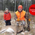 Congratulations to our winner for November 22, 2019, Tyson Kan of Nolalu! He submitted this photo of his son Taimen, 3, and buddy Paul after "Uncle Paul" harvested his first deer in South Gillies/Nolalu.
