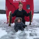 Peterborough’s Jesse King submitted this photo of mom Jen and son Maxwell, 10 months, with their northern Ontario walleye catch.