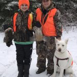 Kyla Danielle Maltais of Porcupine harvested these ruffed grouse with the help of her son Karsen.