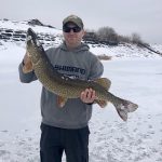 Eric Dupuis of Spencerville wrestled this northern pike for 15 minutes through the ice on the St. Lawrence, near Morrisburg.