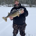 Remi Bouchard of Elliot Lake caught this walleye while ice fishing with his brother near Kenora.