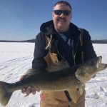 Mike Belanger of Sturgeon Falls caught this 12-lb walleye on Horwood Lake in 10 feet of water while fishing with friends Mike Ryan and Lee Cole.