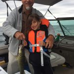 Mike Shirton of Dunnville with daughter Lila, and Grandpa Richard, caught a 9-lb walleye on Lake Erie in the summertime.