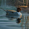 DJ Cleland-Hura’s original art piece “Spring-Northern Pintails."