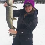 Caitlin Simon of Sudbury caught this nice-sized pike while ice fishing on Laurentian Lake.