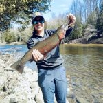 Photo Friday winner Laura Sandre of Walkerton wanted the trout, the whole trout, nothing but the trout, so help her cod this past opening weekend. She caught her first rainbow in the Saugeen River.