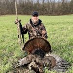 Ryan Kirk of Chatsworth captured fiancé Katherine Cruickshank’s first turkey harvest, a 21-lb tom, in Chatsworth.