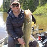 Gabriel Landry of Kirkland Lake caught a 26-inch, 8-lb pickerel using a jighead and a minnow.