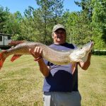 Ken “Duke” Madahbee of Aundeck Omni Kaning First Nation caught this 22-lb northern pike while fishing in the northern channel near Manitoulin Island.