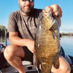 Mark Donaldson of Kawartha Lakes harvested this 6-lb smallmouth on the opening weekend of bass season and admired the stunning colours on the freshwater beast.