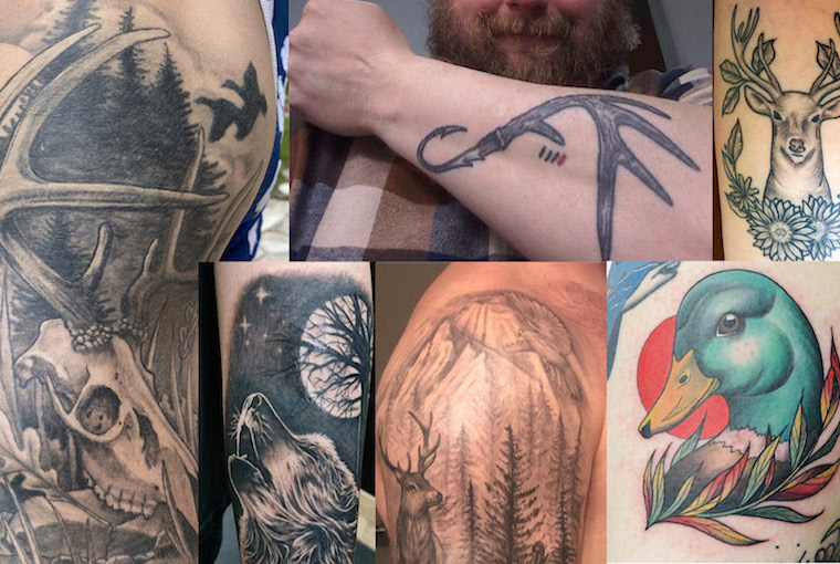 hunting and fishing tattoos sleeves