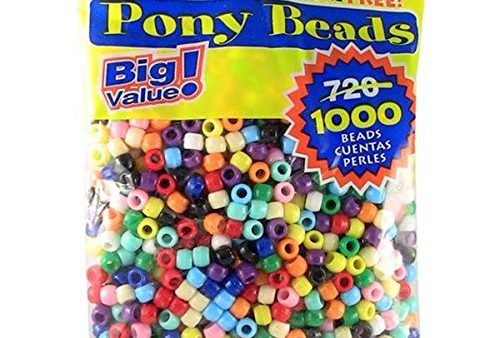 Big value bag of plastic pony beads