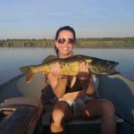 Angie Wierzbicki of Greenbank caught this pickerel using a tube jig and worm while on an evening fish with her beloved family.