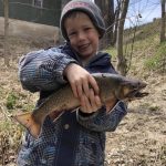 Brandon and Nalen Fraser of Chepstow tossed a dew worm into a creek in Brockton and caught this 17-inch, 1.5-lb speck, taking care of supper for the evening.