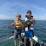 Tim Schering of Strathroy went fishing with his sons, Blake and Pierce, who caught some smallies on Mitchell’s Bay using minnows and floats.
