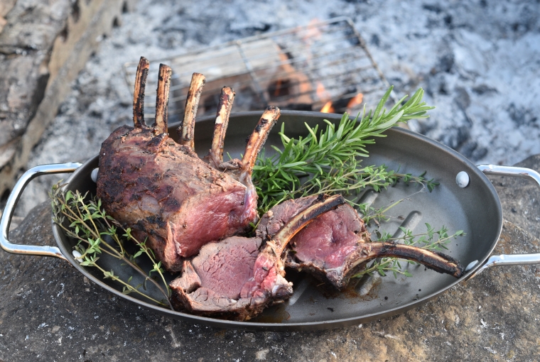 campfire rack of venison