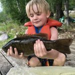Cade Elliott-Smyth of Calgary was fishing with mum, Charlene, in Minaki, Ontario when he harvested his first smallmouth.
