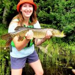 Deryck Robertson of Peterborough witnessed his daughter Evelyn’s first pike caught on Kitty Lake in Algonquin Park.