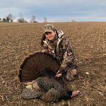 Madison Veenstra of Elmira and her dad, Robert, harvested this bird that was picking on their decoy. She used a 12-gauge Remington that her dad won at a Canadian Wild Turkey Federation banquet.