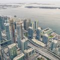 no cormorant hunt in Toronto, showcased by a bustling cityscape with surrounding islands