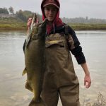 Chris Hardman of Chatsworth caught this 18-lb salmon on the Saugeen  River on a Little Cleo days after his 18th birthday.