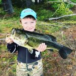 Jaxson Damario, 8, of Ennismore landed this 7.36-lb monster at the family hunting camp, unassisted, in the Haliburton Highlands.