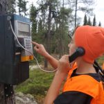 Vanessa Bender of Kenora was out with family hunting for small game when  her son, Connor, found this payphone and had a laugh.