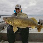 Danny Bacon of Spanish connected with his new personal best Lake Huron walleye at 31-inches, 15.23-lbs. 