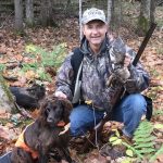 Terry Chomski of Beckwith had assistance flushing a woodcock from his one-year-old Boykin Spaniel, Cherie.