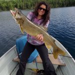 Michelle Gagnon of Elliot Lake caught and released this lake trout while spring trolling in the Elliot Lake area.