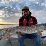 Rob Beauchamp of North Bay and Mike Wilkin caught this 40-plus inch pike on Opapimiskan Lake, at Musselwhite Mine in northern Ontario.