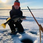 Ian Visscher of Thornbury submitted this photo of his son William, 14, who caught his personal best walleye, a 26-incher, using his favourite tip-up on Lake Nipissing.