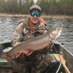 Leith Farquhar of Cochrane caught his personal best splake using a red and white spoon while fishing for splake and brookies.