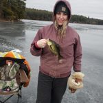 Leah Manners of Lanark County snagged some gorgeous crappie while ice fishing on Bennetts Lake. Her presentation of choice for crappie is minnows.