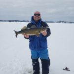 Ryan St. Jean of Sudbury hooked this beautiful 27.5-inch walleye at the mouth of the Spanish River.