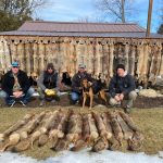 Derek Gillard of Finch submitted this photo after a great 2020/2021 season of hunting coyotes in WMU 65. Kneeling from left are Ryan Flaro; Kieth Leroux; Derek Gillard, and his dog, Bo; and Ross Grant.