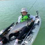 Lake Huron produced this 20.5-pound, 36-inch chinook salmon for 12-year-old Jack Taylor of Grand bend, who spent 20 minutes being dragged around by the fish before getting it in the kayak.