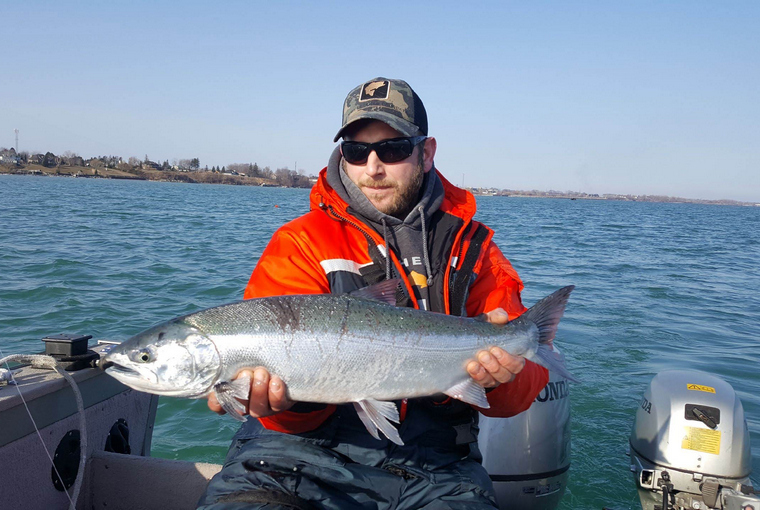 Ontario Canada Salmon Fishing Garden River Ont Pink Chinook Coho