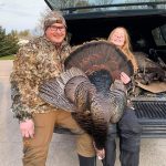 Dave Palmer of Kincardine submitted this photo of his daughter, Abigail, displaying her first turkey with pride. Despite her eagerness to tag a bird, she made the ethical decision to pass on a far-off tom the day before, but her patience clearly paid off.