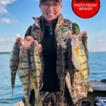 Photo Friday winner, Lisa Tadgell of Port Franks, caught these jumbo perch with her husband Jamie and granddaughter Jacquilyn using a hook and worms on her newfound Lake Huron hotspot.