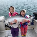 Matt Bowman of New Hamburg enjoyed family time on Lake Ontario with his daughters Sophia and Evelyn. They caught many fish this evening, but their favourite was this 18.5-pound chinook caught while downrigging with a Michigan stinger spoon.