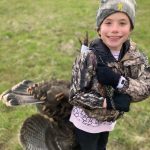 Shane Wood of Omemee snapped this opening day pic of his 10-year-old daughter, Ellyot, enjoying her first successful spring turkey hunt with her dad. She was excited to use the turkey sling that her twin sister, Kenley, made for the family to use this season.