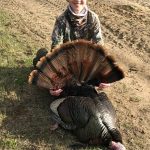 Thirteen-year-old apprentice hunter, Tyler Elliott of Pembroke, shot his first gobbler this spring accompanied by his family friend, Nick Yashinskie. The bird came right up to the blind and was shot at only seven yards, adding more excitement to the hunt.