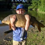 While trying out some new bait during an evening fish on the Thames River, David Huber of London and his son Jace landed this colossal carp.