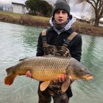 Sarnia angler Nathan Hawkes landed this 28-pound carp from a small creek running out of the St. Clair River just using corn on a hook.