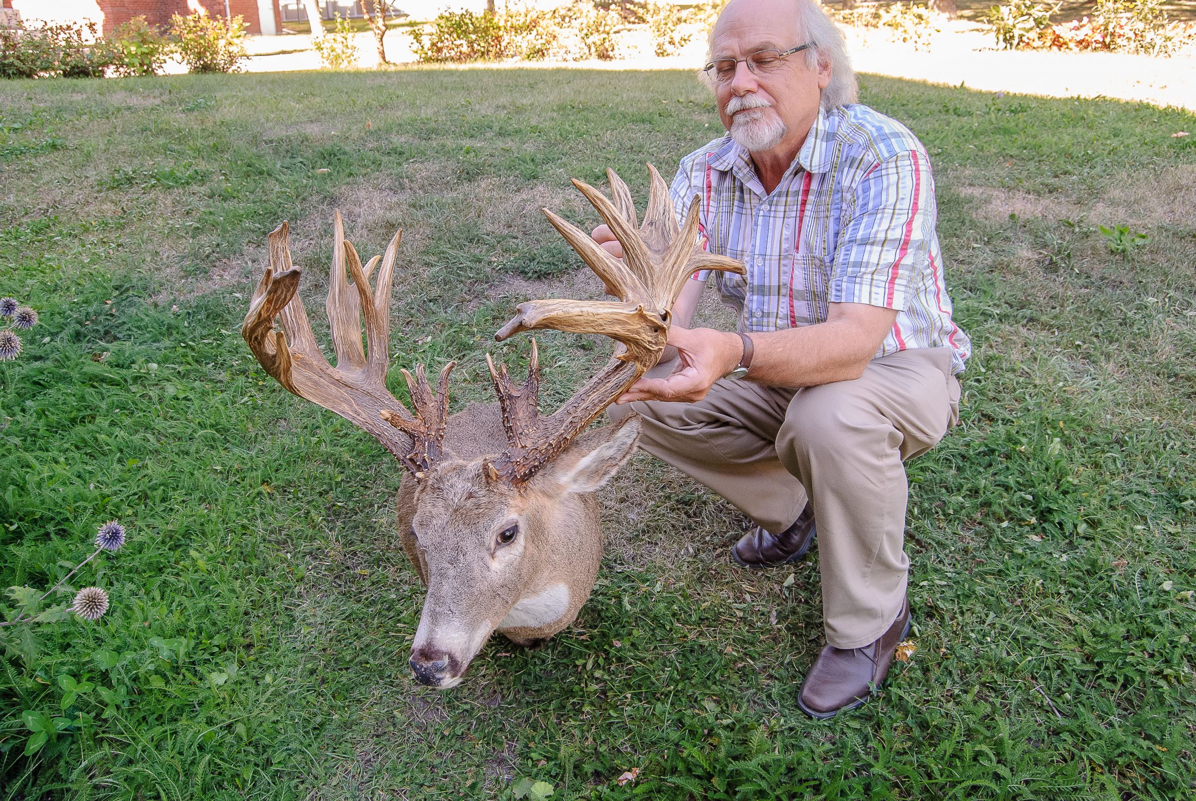 Bruce Ranta with a Dakota Deer bust