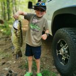 Avid angler Chase Morrow of Cloyne proudly presents the 3.5-pound smallmouth bass he caught last July all by himself using only a hook and a worm. The six-year-old grinned ear to ear as his father, Adam, took a photo.